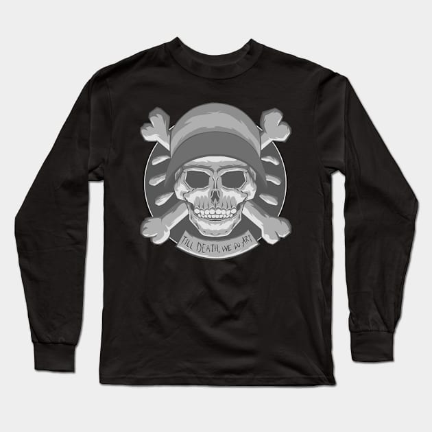 Skull: Till Death We Do Art Long Sleeve T-Shirt by Joe Falagne